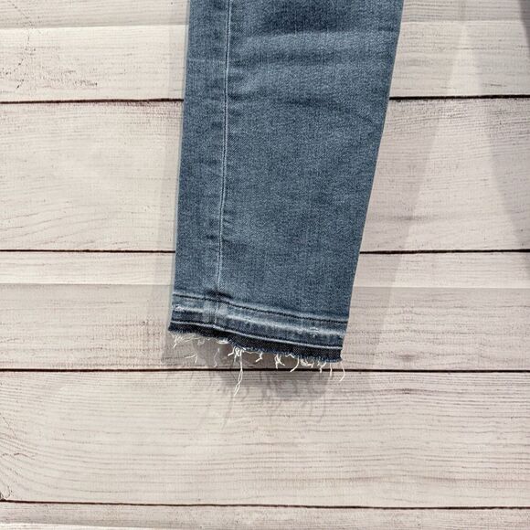 Madewell The Perfect Vintage Jean Size 26 High Rise Straight Raw Hem Denim Blue - Picture 2 of 12